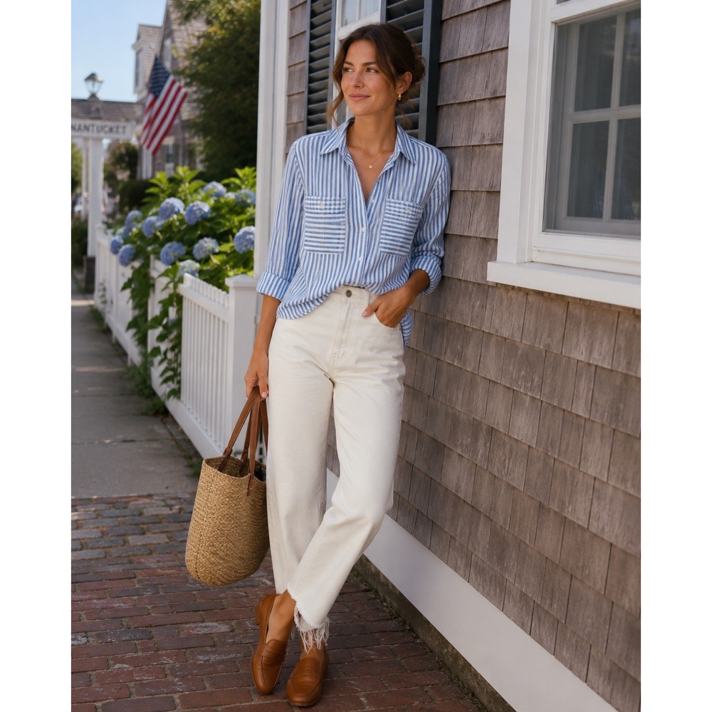 Madewell The Momjean High Rise Tapered Leg Raw Hem Jeans in‎ Tile White Size 30